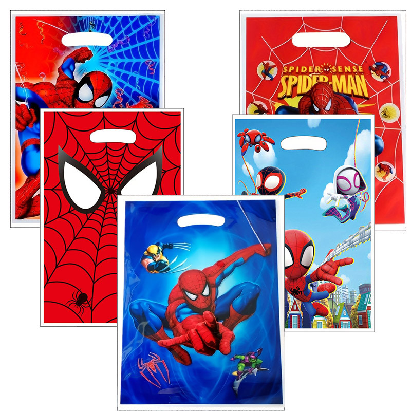 

10/30/50 Spider Man Favor Gift Bags Superhero Spider Man Party Supplies Spider Man Birthday Decorations