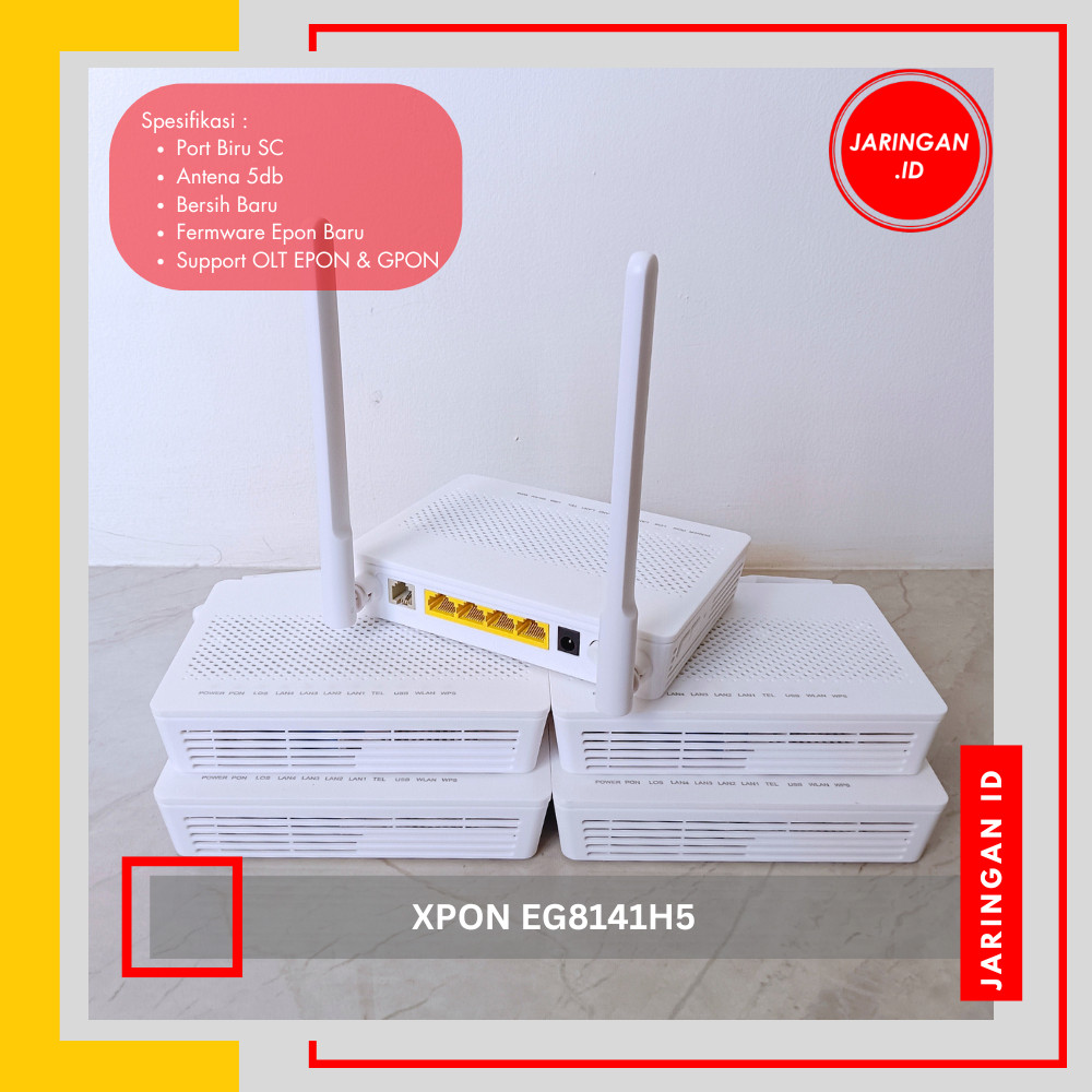 5 PCS ONT XPON HUAWEI EG8141H5 BARU NON ADAPTOR