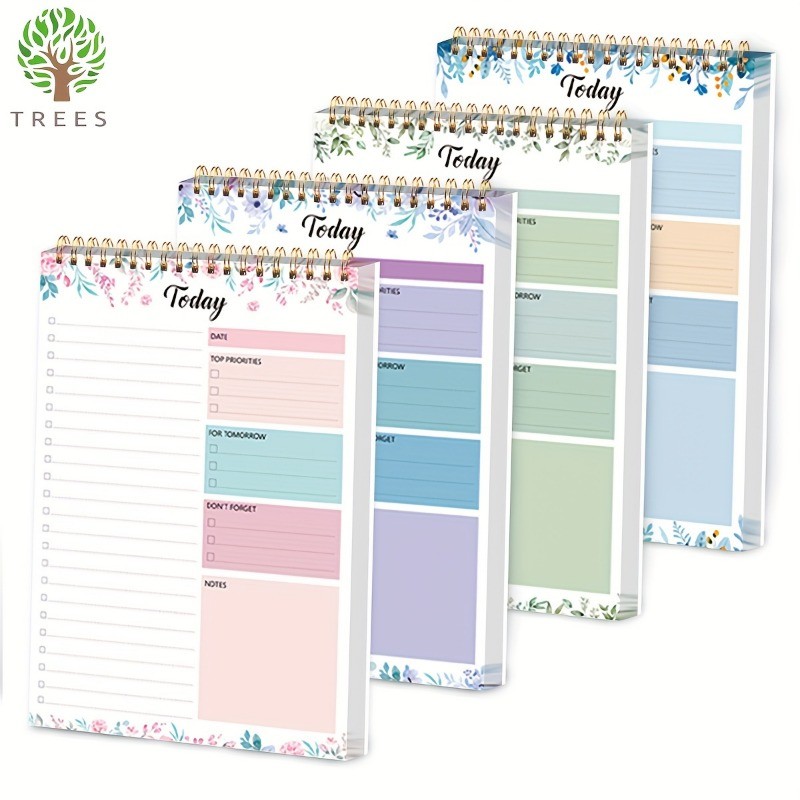 

52 sheets To Do List Notepad Undated Daily Planner with Hourly Sedule for Task Management Notebook for Work