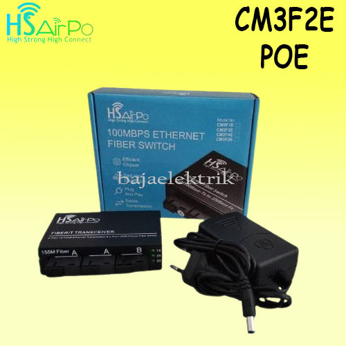 HS AIRPO CM3F2E POE SUPPORT MEDIA CONVERTER 3 FIBER 2 ETH