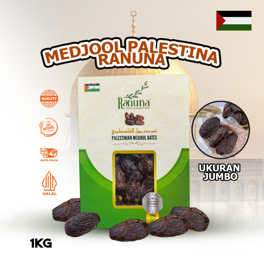 

KURMA MEDJOOL RANUNA PREMIUM / KURMA MEDJOOL PALESTINIAN RANUNA JUMBO