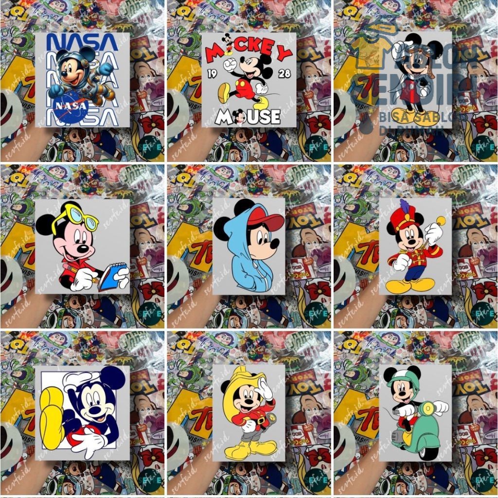 

Stiker DTF Sablon Setrika Sablon Stiker MICKEY MOUSE