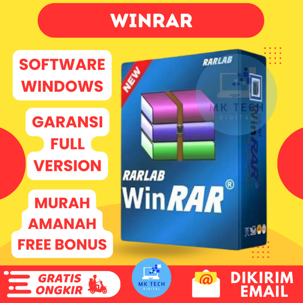 Aplikasi WINRAR - FULL VERSION Software PC Laptop - Garansi - Murah
