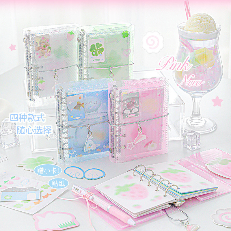 

Ins Fresh Japanese Notebook for Student Colorful Page Scrapbook Journal Book Creative Design Binder Note Paper School Supplies
