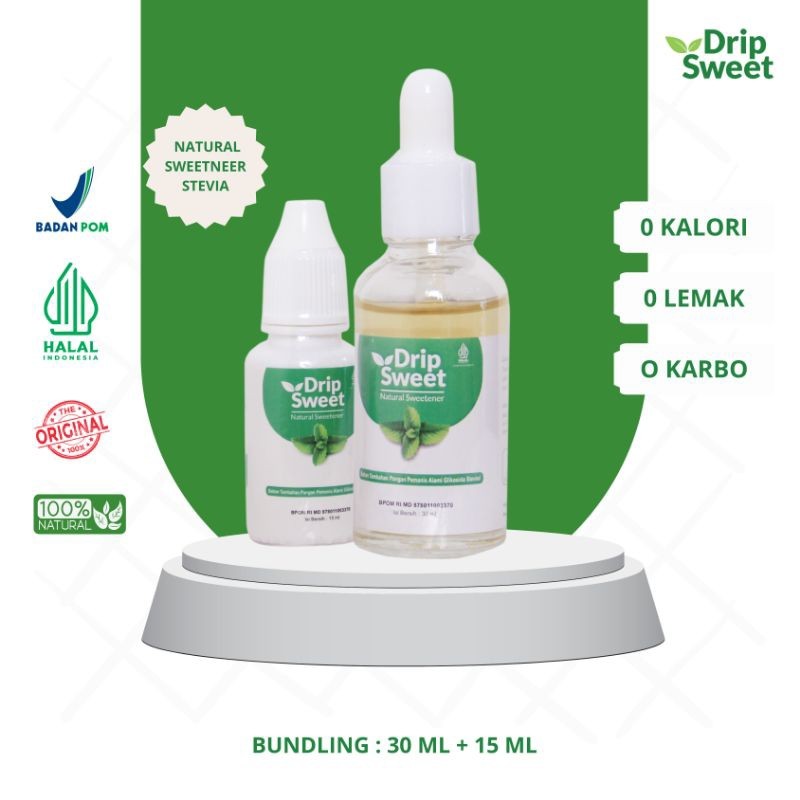 

[Kombo] DripSweet Gula Stevia Pemanis Alami Cair 30ml + 15ml