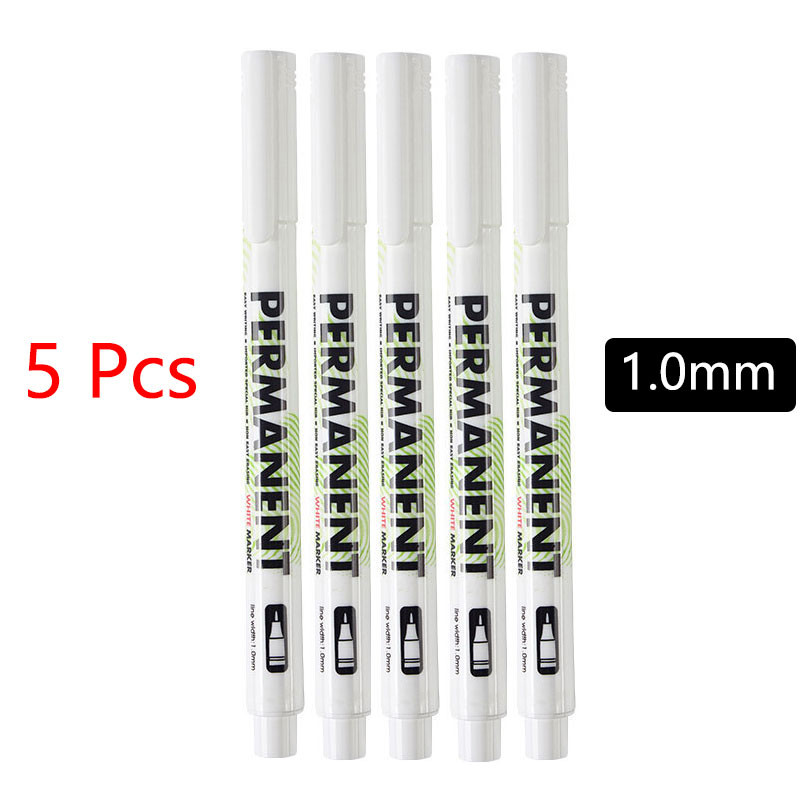 

White Marker Pens set Oily Waterproof White Gel Pen DIY Graffiti Sket ing Marker Stationery Writing S ool Supplies brush