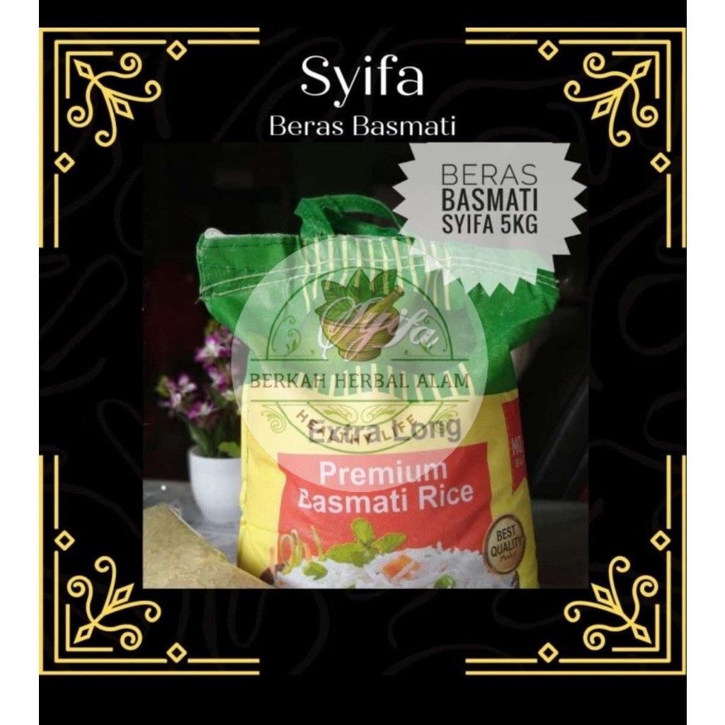 

Beras Basmati Syifa Nasi Kebuli Nasi Mandhi 100℅ organic 1Kg - 5kg