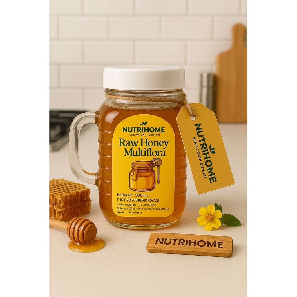 

Nutrihome - Madu Lebah Jar Cangkir 500 Ml Raw Honey Multiflora