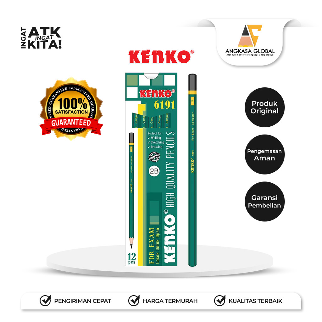 

KENKO PENSIL 2B 6191 (1LSN/ 12PCS)