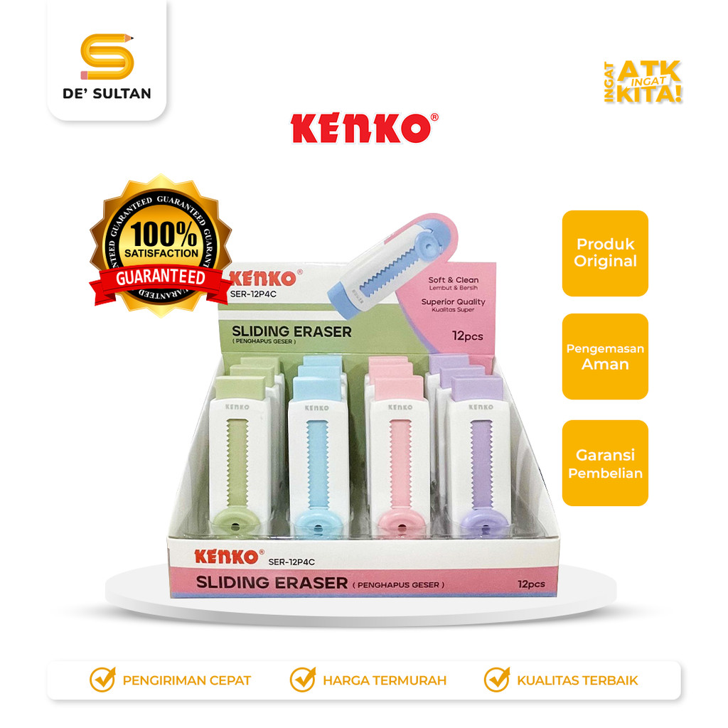 

KENKO PENGHAPUS GESER/ SLIDING ERASER SER-12P4C (1PC)