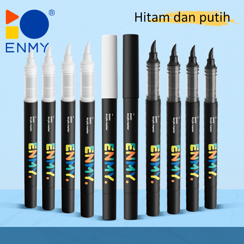 

ENMY Acrylic Marker Hitam Putih Suplemen Versi Tunggal 1/2/5pcs