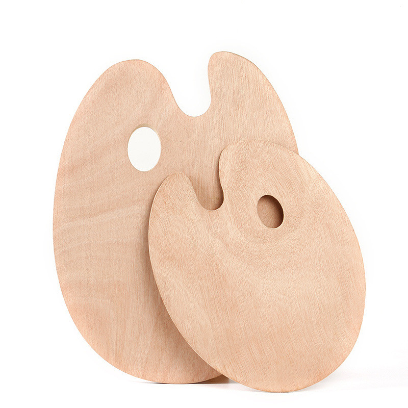 

1 Pcs Wooden Oval Palette,Acrylic Palette,Fine Arts Oil Painting Palette,Gouache Acrylic Painting Palette HH-03