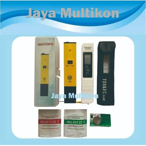 Hot Produk PAKET PH METER DIGITAL + TDS EC METER ALAT TEST AIR HIDROPONIK Terbaik dan Terlaris