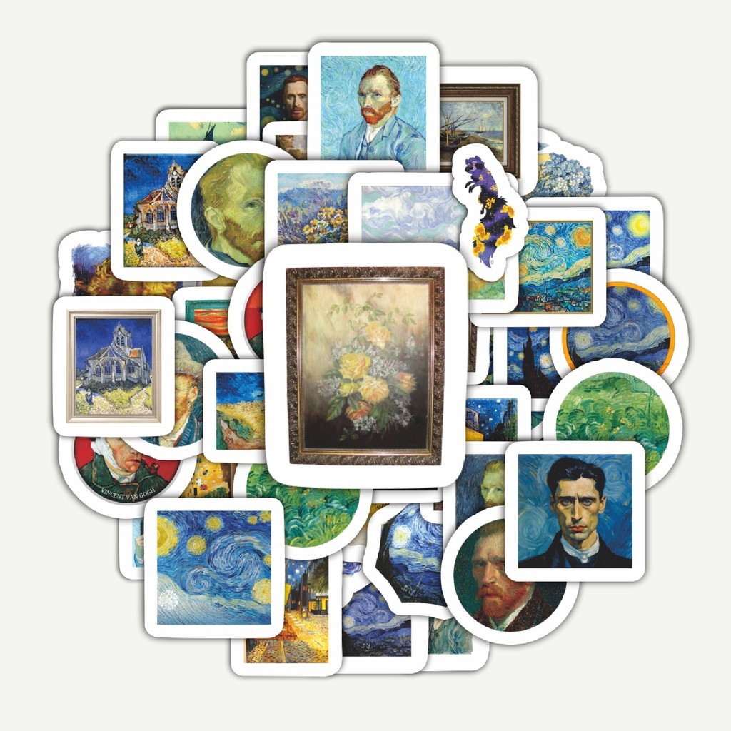 

Sticker Pack Stiker Van Gogh | Sticker TUMBLR | Stiker LAPTOP KOPER HELM