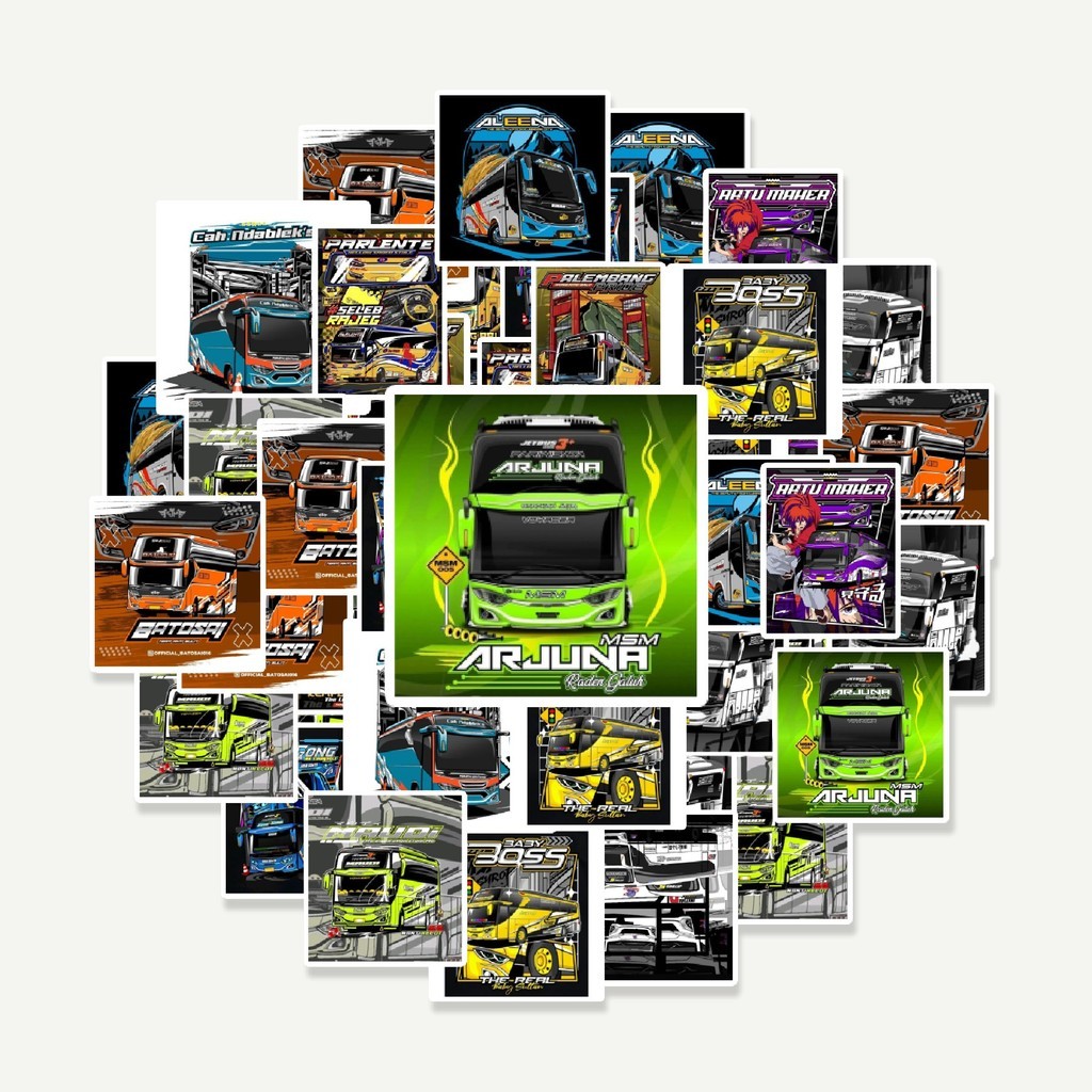 

Sticker Pack Stiker Bus Sport Racing Indonesia | Sticker TUMBLR | Stiker LAPTOP KOPER HELM