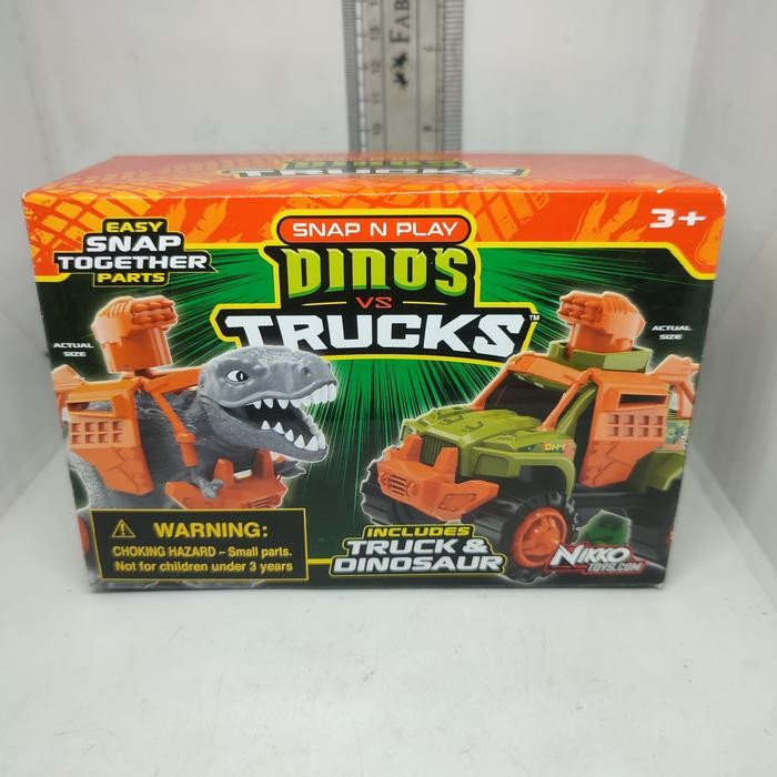 AKO,,, Mainan Anak Snap n Play Dinos VS Trucks T - Rex A Ori Nikko Toys 2ND