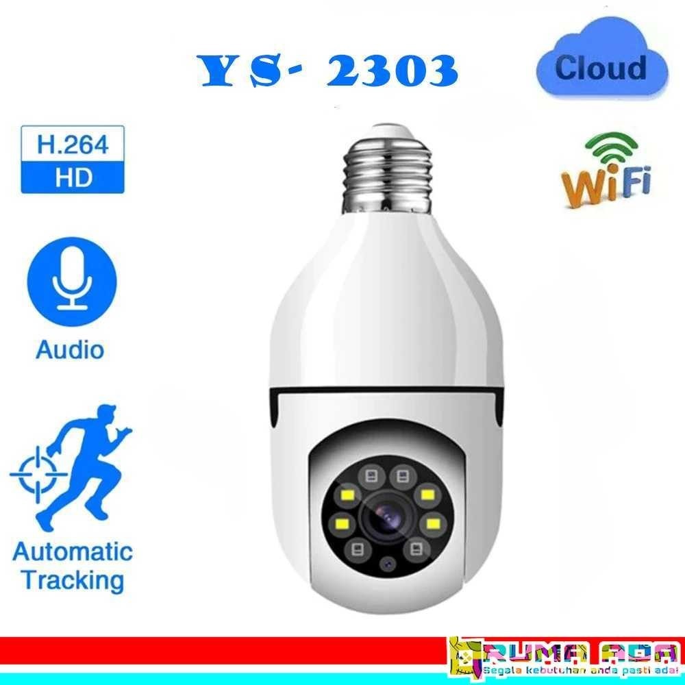 Kamera CCTV Bohlam WiFi IP Camera IR Motion Sensor E27 2MP 1080P Kamera CCTV Fitting Bohlam Lampu CC