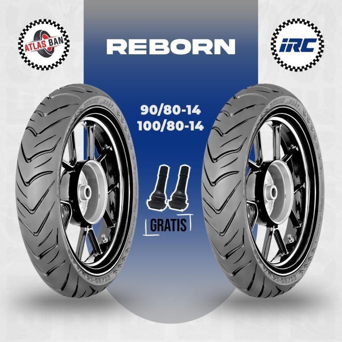 Paket Ban Motor Matic IRC NR87 REBORN 90/80 - 100/80 Ring 14 Tubeless