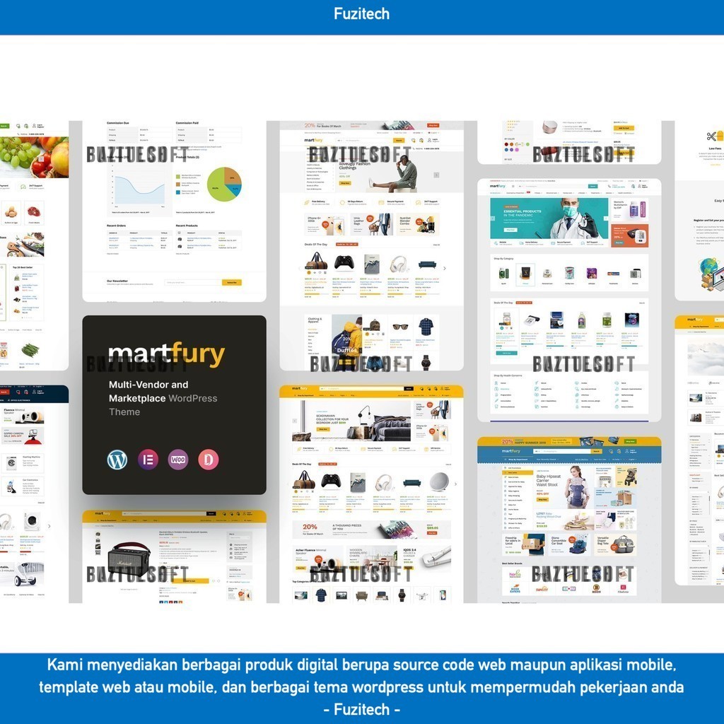 WORDPRESS THEME MARTFURY - WOOCOMMERCE MARKETPLACE   D5024 TEMPLATE WEB BY FUZITECH ORIGINAL