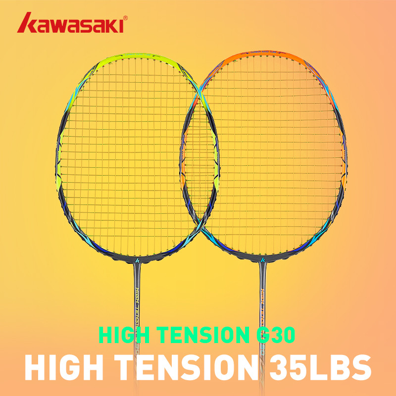 Kawasaki Badminton Racket New Professional HIGH TENSION 35LBS 100% Graphite Badminton Racquet  HIGH 
