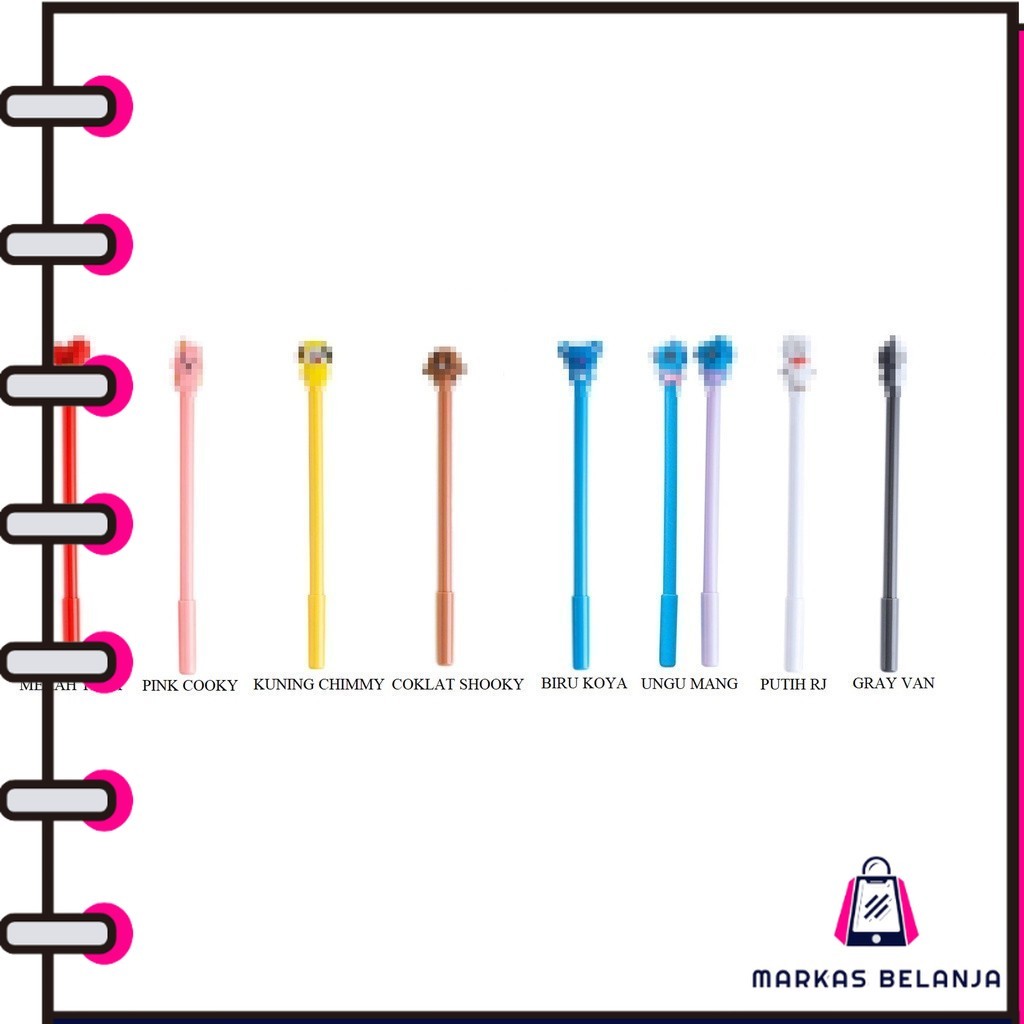 

MARKAS PENA CUTE BLACK INK GEL PEN CARTOON BALLPOINT SCHOOL STATIONERY PENA IMPORT Y1067