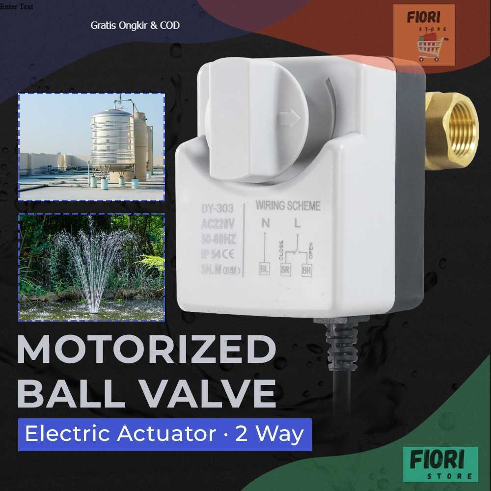 NBCJ Brass Motorized Ball DN15 Valve Type Electric Actuator 2 Way - DY-303