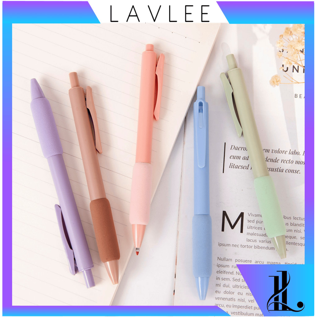 

Lavlee - 6647 Alat Tulis Pulpen / Gel Pen With Finger Protection / Stationery Office Supplies / Black Ink Gel Pen / Pulpen Gel Lucu
