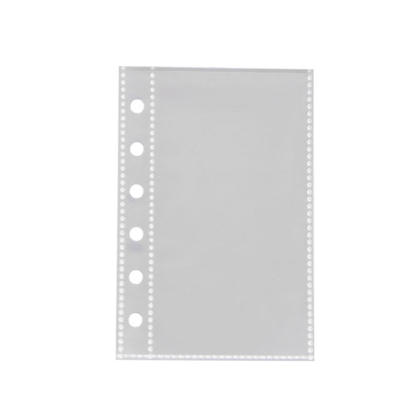 

10pcs Sheet A7 Binder Refill Clear PP Pocket 6 Rings Loose Leaf Inner Page for Idol Photocard Holder Book