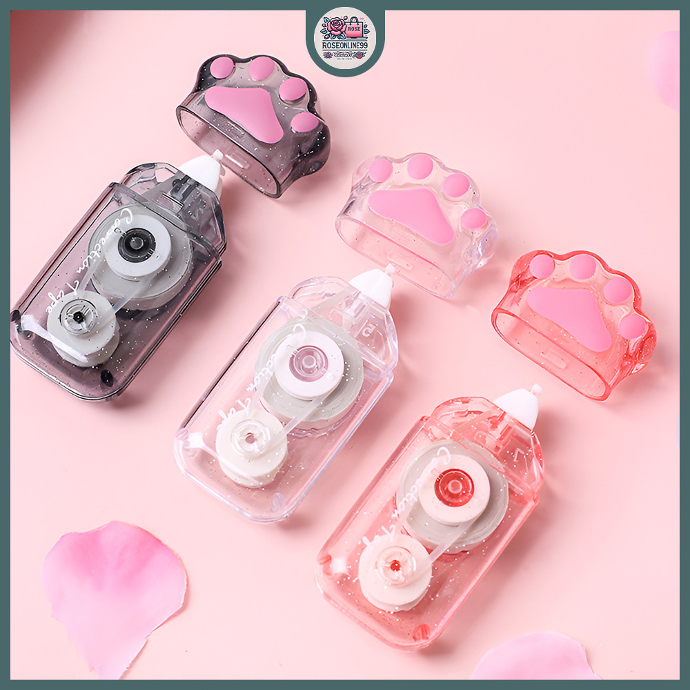 

RO Tip Ex Pita Koreksi Bentuk Telapak Kaki Kucing Transparan Correction Tape
