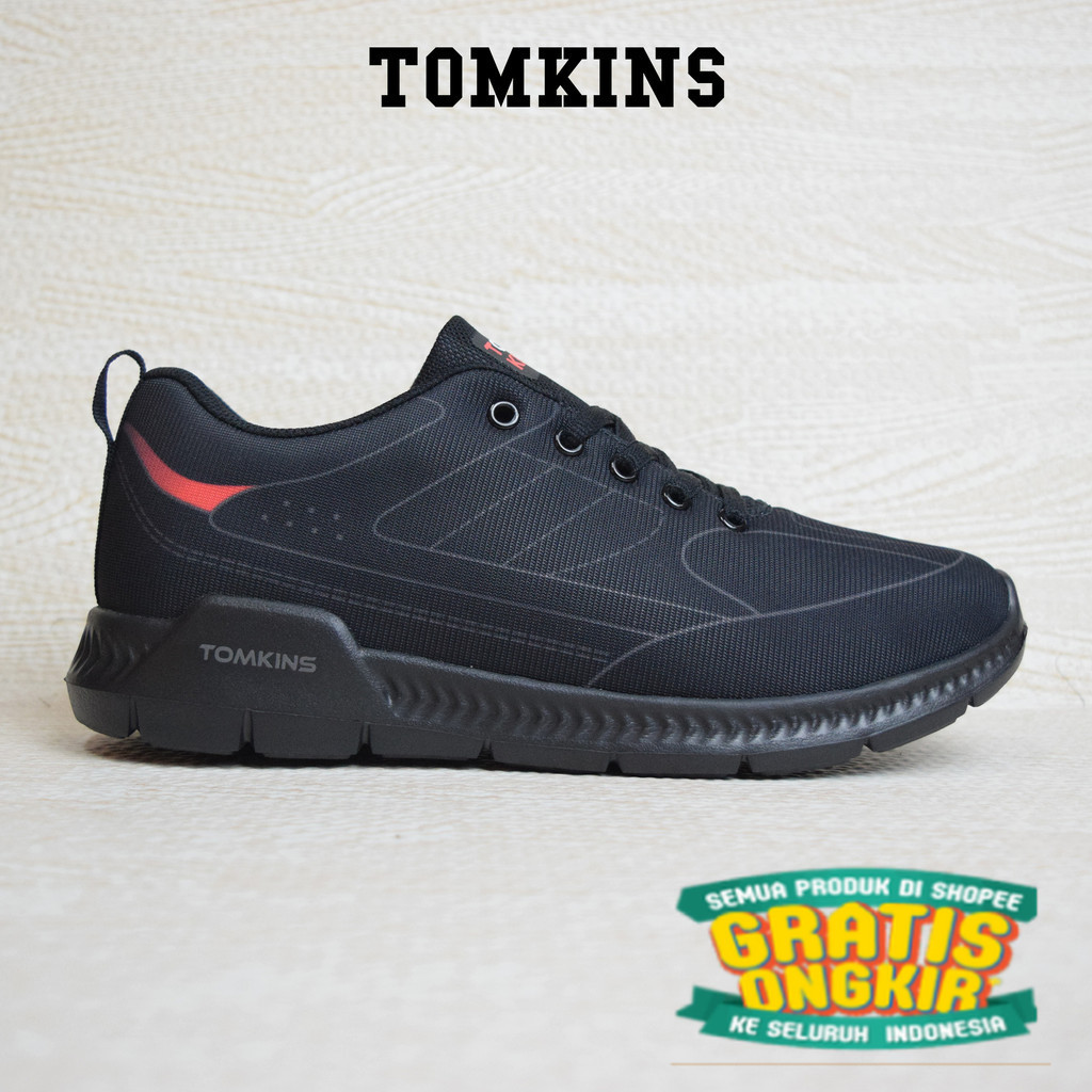TOMKINS Francin Alpha - Hitam Sepatu Sekolah/ tali