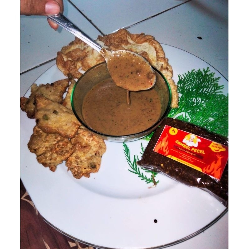 

H __(( Sambel PECEL isi 1 Kg Pedas Sambel Kacang Asli Tanpa bahan pengawet ___(((