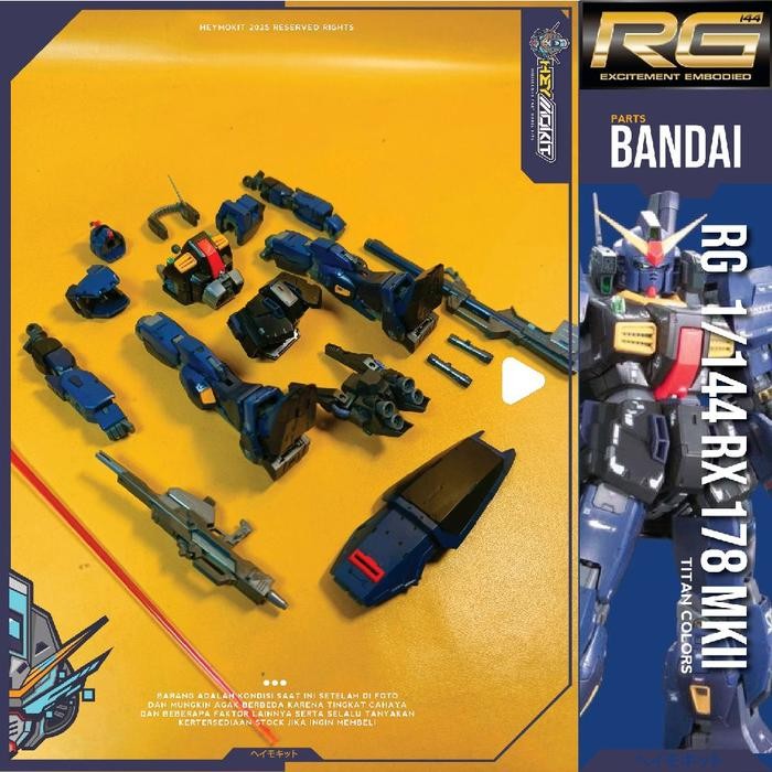 REAL GRADE RG 1/144 RX 178 MK II TITAN BANDAI GUNDAM GUNPLA PARTS HEAD V FIN VFIN TORSO BODY CHEST W