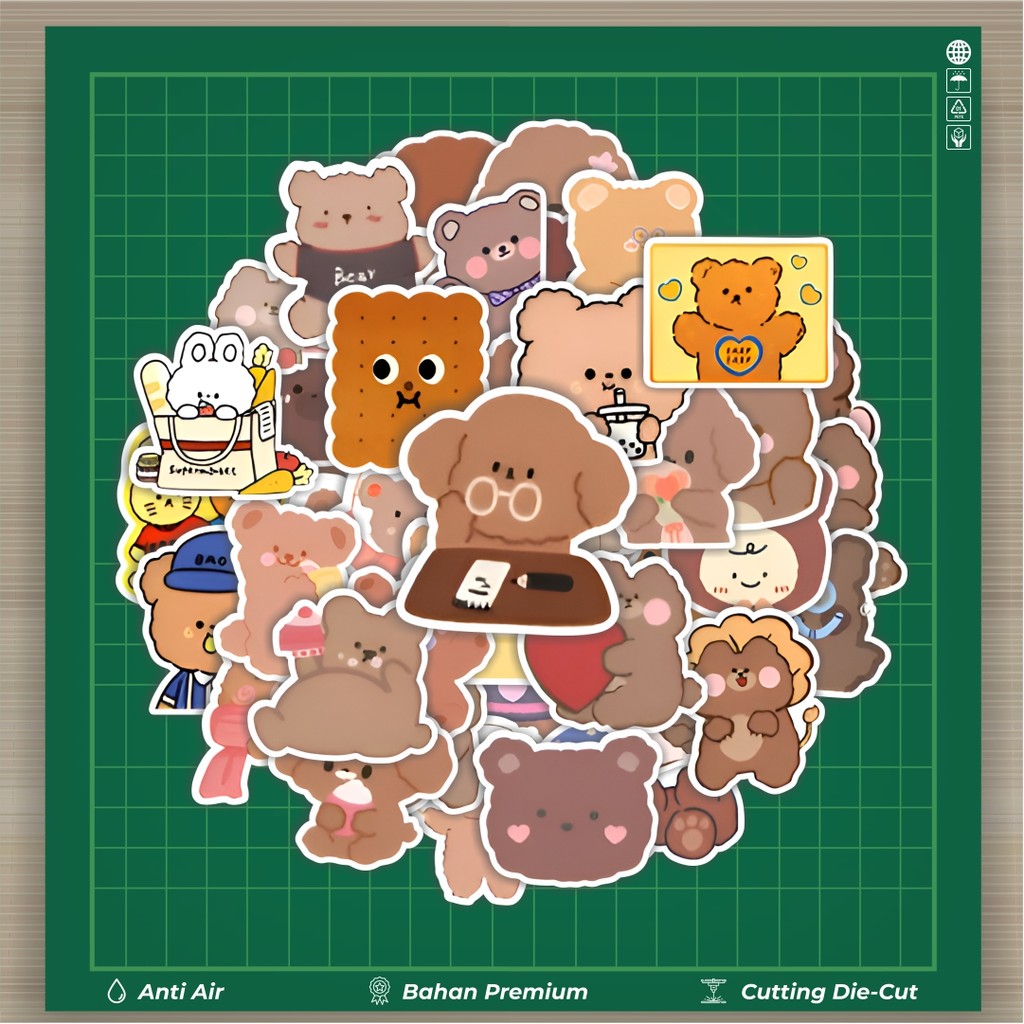

HOT 50 PCS STIKER Stiker Teddy Bear [Boneka Beruang] Stiker Fashion Cars Decal Dingin Kartu Album Custom Vinyl Anti Air- Sticker Aesthetic Buku Journal Koper Casing HP Tablet Laptop Helm Motor Botol Minum