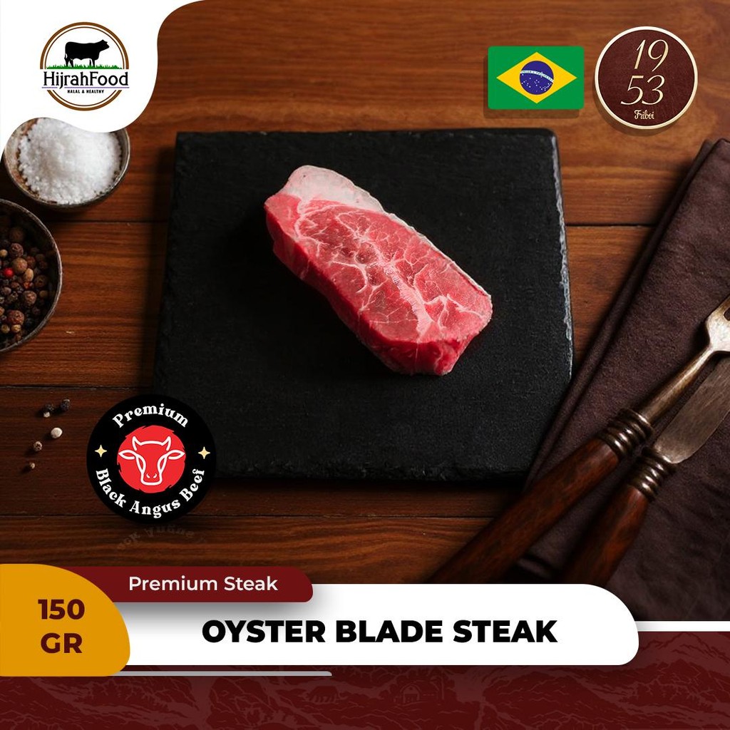 

Hijrahfood Beef Oyster Blade Steak Black Angus 1953 | 120 Days Premium Grain-Fed