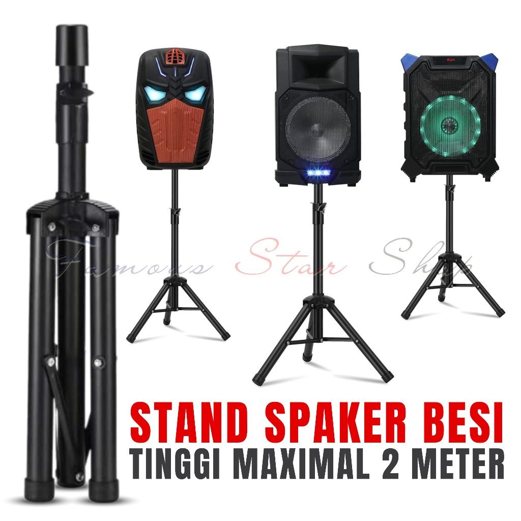 Stand Speaker Besi 2 Meter Produk GMC Tipe SPS-601B / Tripod Speaker / Tiang Speaker / Tripot Speker