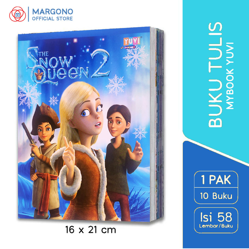 

My Book Yuvi Buku Tulis Tebal A5 Snow Queen 2 Karakter Puteri Salju 58 Lembar - 10 Buku Sekolah