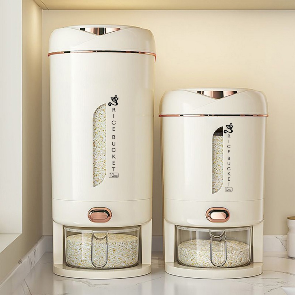 Freyaa77 Livingola Discount 50Rb Dispenser Beras Tempat Penyimpanan Beras Otomatis Aesthetic 5-10Kg