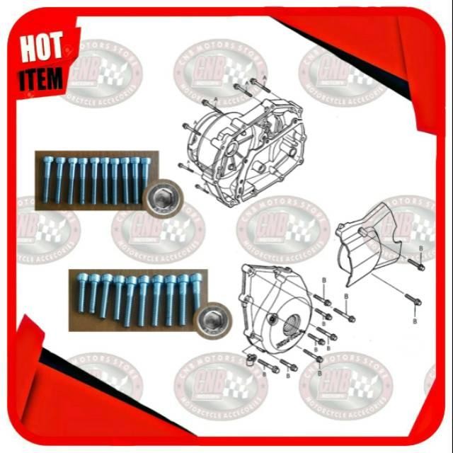 BAUT L STAINLESS STAINLES STENLES MAGNET KOPLING KARISMA KIRANA SUPRA X 125 - BAUT