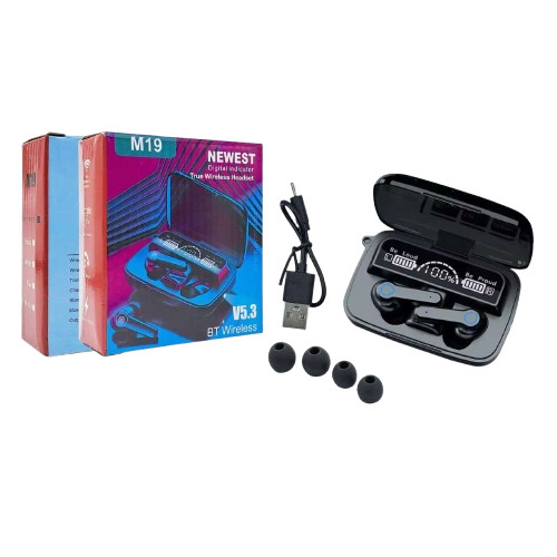 HF HANDSFREE TWS M19 WITH POWER BANK