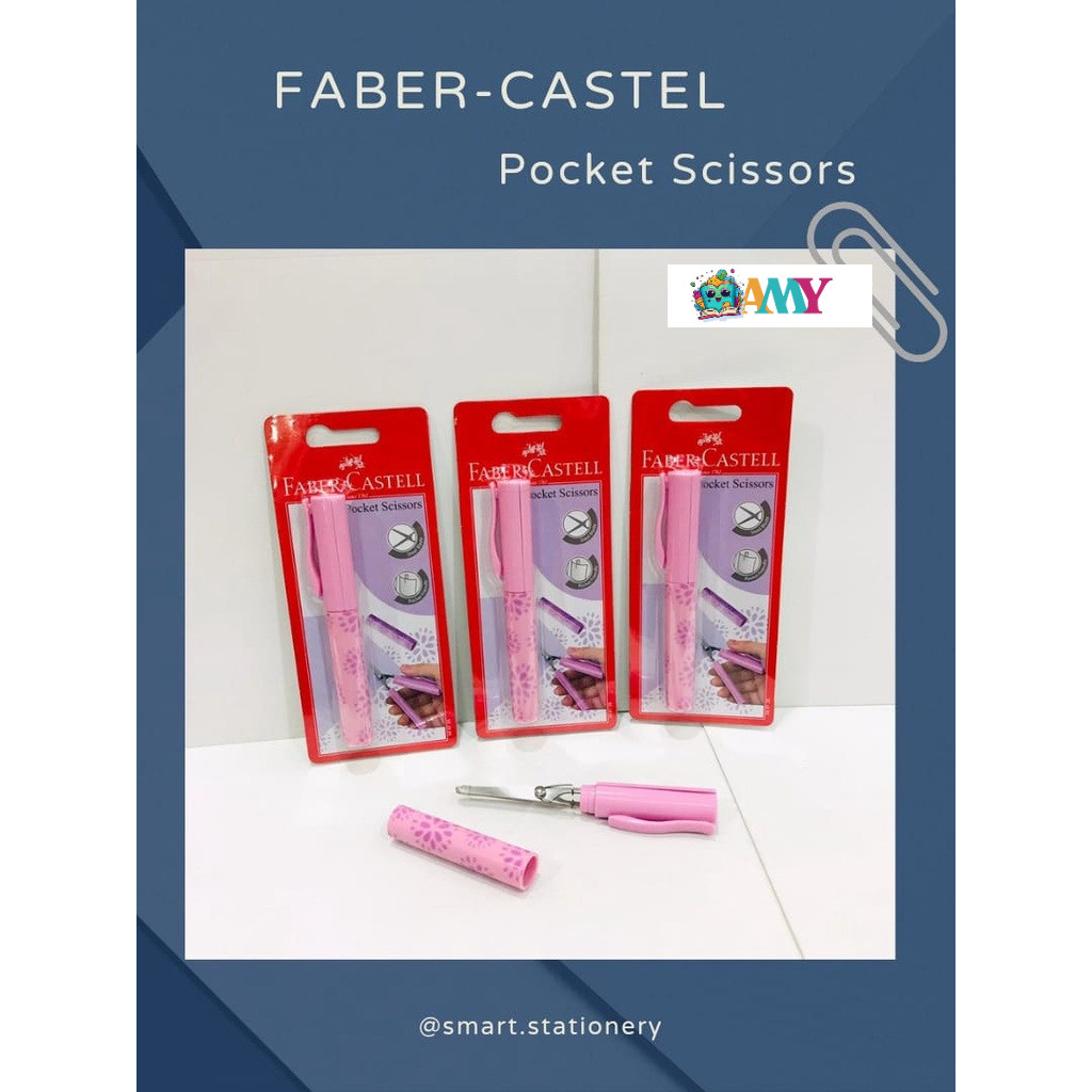 

FABER-CASTELL POCKET SCISSORS PINK AMY STASIONARY
