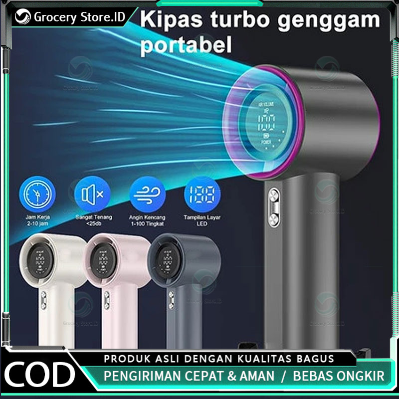Mini kipas Fan Strong Wind 100 Gear Wind Speed kipas angin Digital Display Adjustable Turbo kipas ta