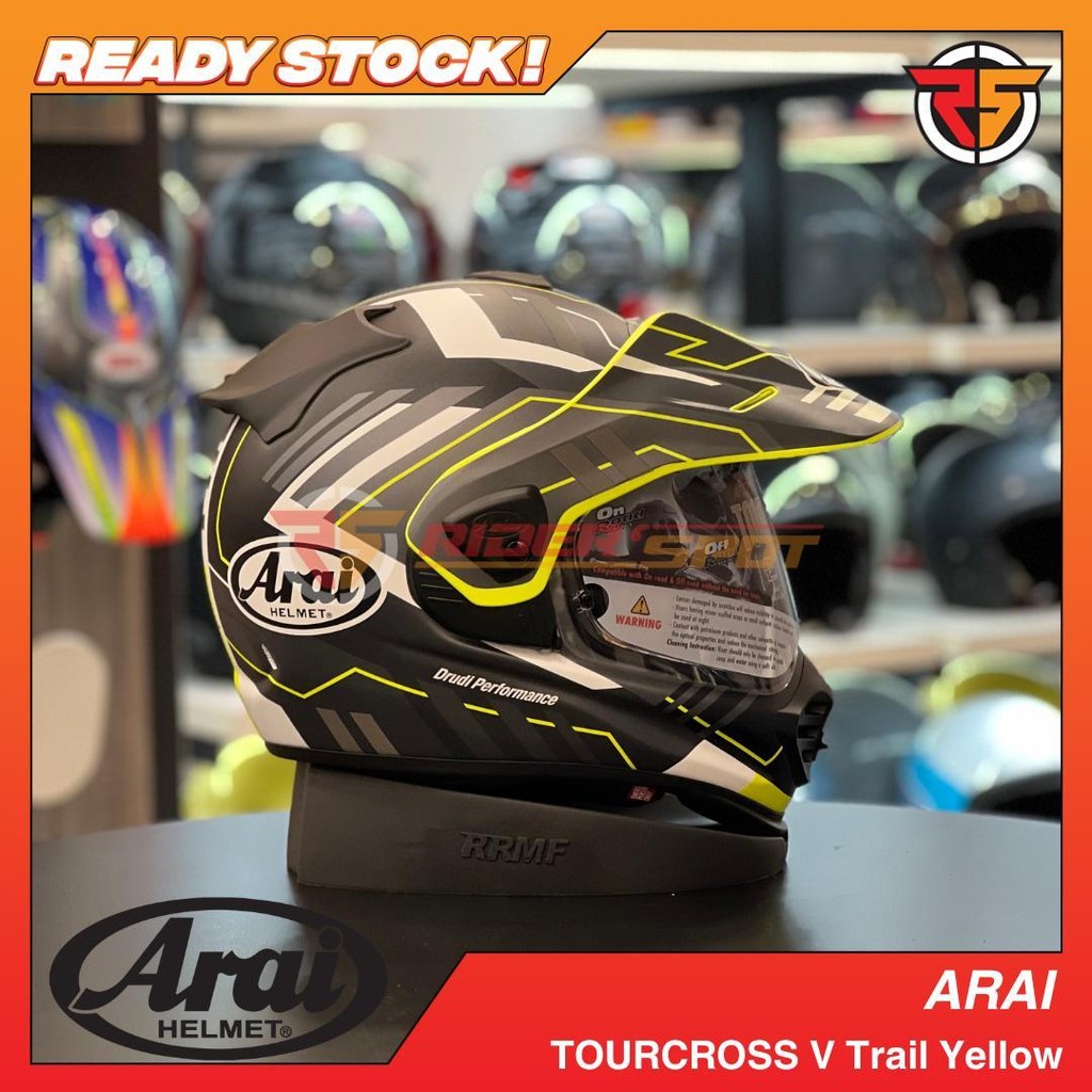 Helm Motor ARAI TourCross V Trail Yellow Helmet Dirt Original Japan