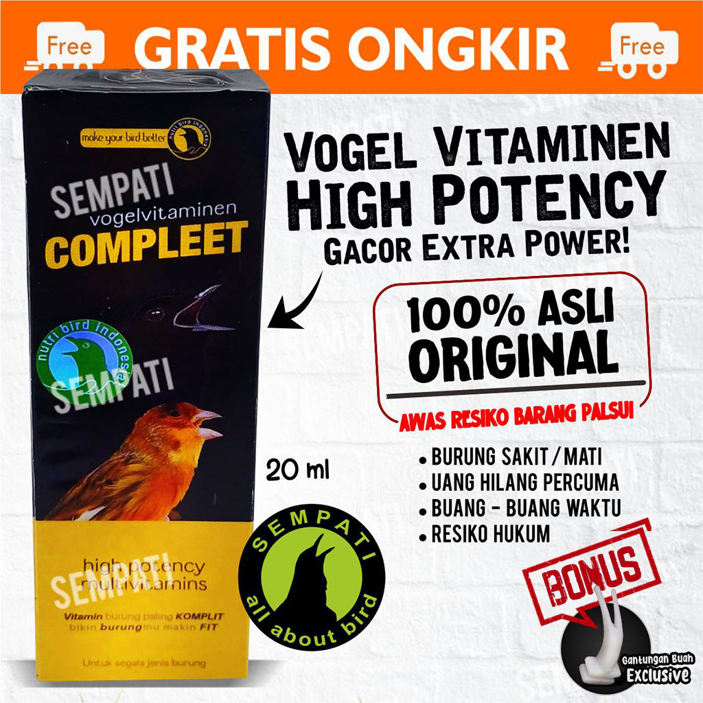 SEMPATI VOGEL VITAMINEN COMPLEET VITAMIN MENINGKATKAN BIRAHI KICAU DAYA TAHAN STAMINA UNTUK SEMUA BU
