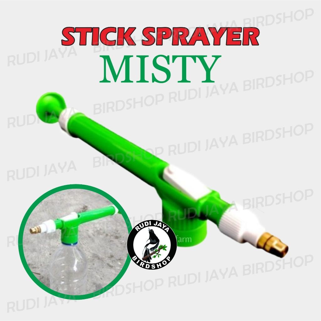 SEDIA MISTY STIK BATANG KEPALA POMPA HEAD SPRAYER BOTOL AQUA SEMPROTAN TANAMAN MANDI BURUNG KUCING