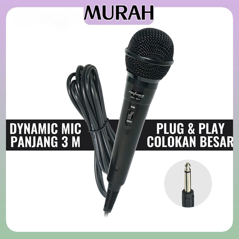 【Ready】 Mic Kabel Panjang Mic Karaoke / Dengan Kabel Mikrofon Dynamic