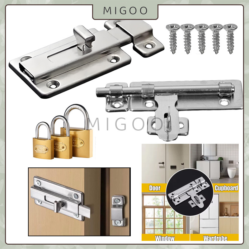 Grendel Slot Geser Pintu Tebal Stainless Steel / Grendel Pintu Stainless