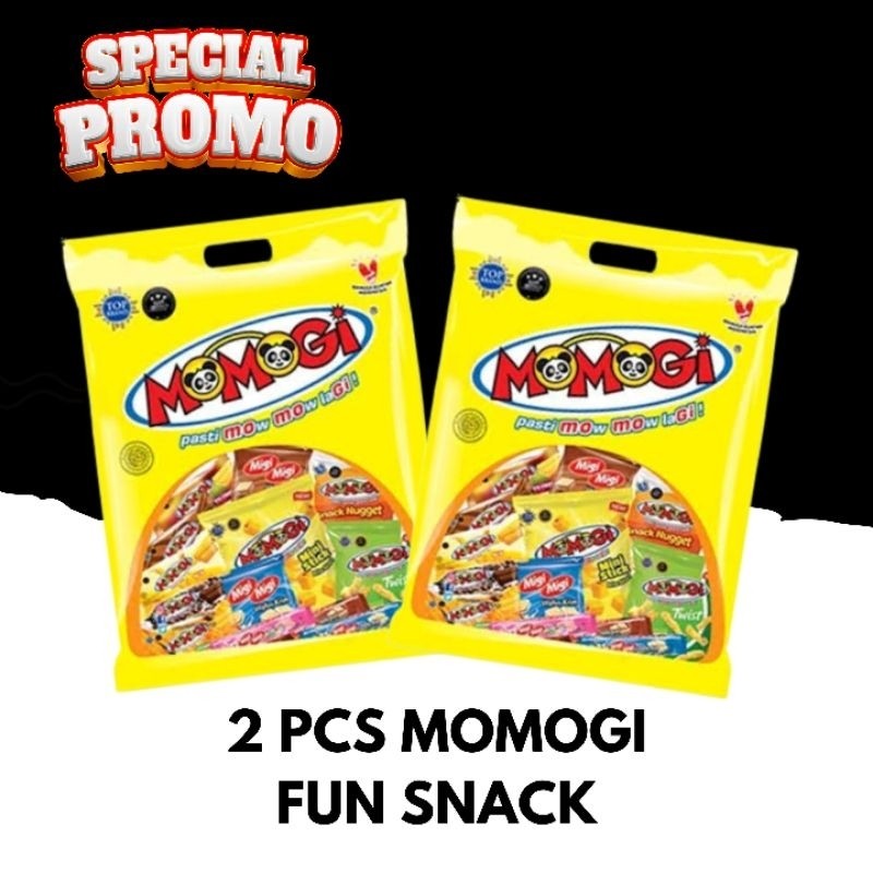 10.10 BIG SALE / 10.10 TERMURAH/ Paket Hemat 2 Pcs Momogi Fun Snack Anak Party Set Size Jumbo PRJ Ha