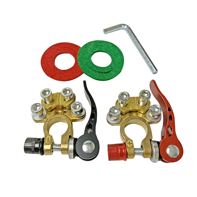 Kepala Aki Terminal Klem Kuningan Bahan Kuningan Tembaga Murni Klem Accu Klem Aki