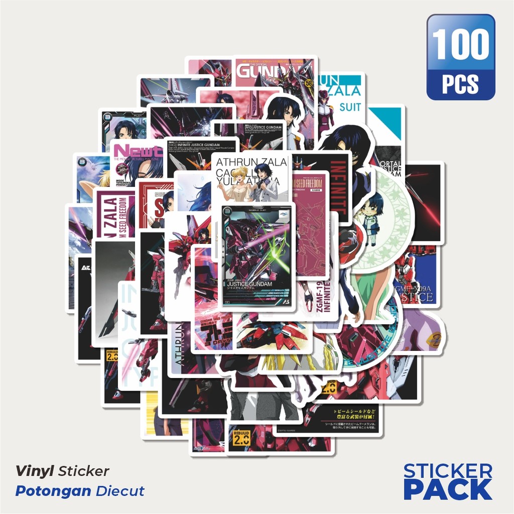 

Super Hemat! 100 PCS Stiker Anime Gundam Seed Athrun Zala Cagalli Yula Waterproof Aesthetic- Untuk Laptop, Motor, dan Helm - Paper Stationery Pack
