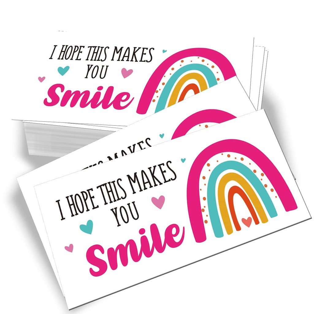 

50pcs Mini I Hope This Makes You Smile Business Thank You Cards, Shopping Purchase Greeting Cards To Customer Appreciation Cards